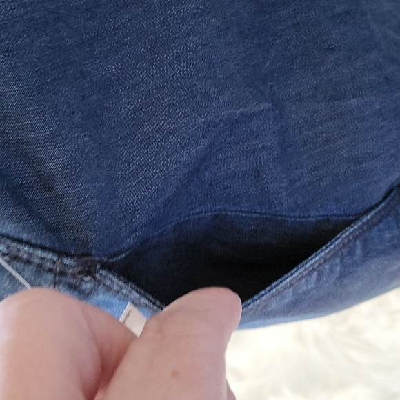GAP 1969 dark wash chambray a-line mini skirt NWT - Picture 5 of 11